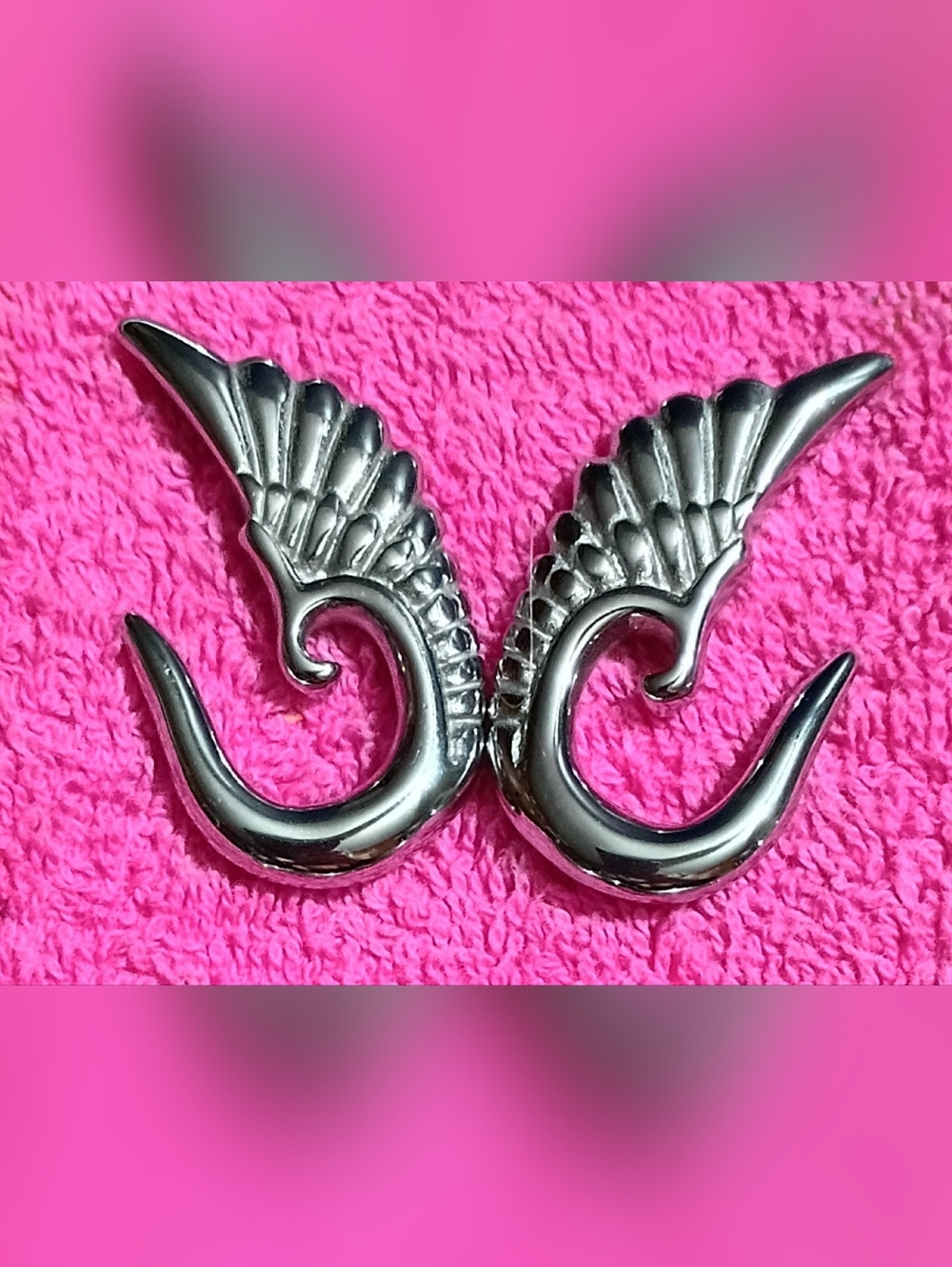 Silver Winged Swirl Gauges
